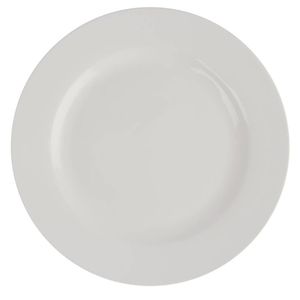 Olympia Lumina Round Plates Wide Rim White 200mm 6 Pack