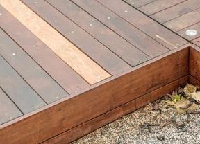 Close up of decking.