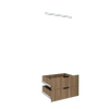 Lugna Cove 2 Drawer 1 Hangrail Insert Kit - Fits 750 x 580mm Cabinet Shell