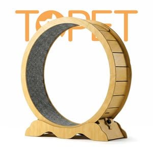 Topet Cat Exercise Wheel Toy Running Exerciser Treadmill Scratcher Board 110cm