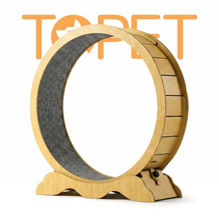 Topet Cat Exercise Wheel Toy Running Exerciser Treadmill Scratcher Board 110cm