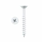 Pinnacle 5 x 50mm White Countersunk Timber Screw - 20 Pack