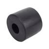 Sunrise Rubber Roller Round Cap 2 1/2" 17mm Bore Black - Brr202