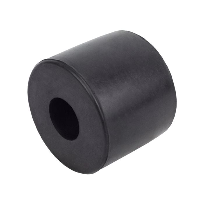 Sunrise Rubber Roller Round Cap 2 1/2" 17mm Bore Black - Brr202