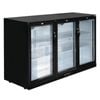 Polar G-series Back Bar Cooler Fridge G-series 3 Hinged Glass Doors 850x1350x520mm Commercial Beer Bottle Storage 320ltr