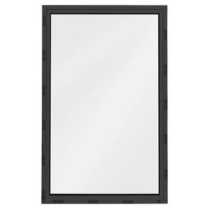 Polar     View 600 x 945mm Black Frosted Glass Fixed Panel Double Glazed Window
