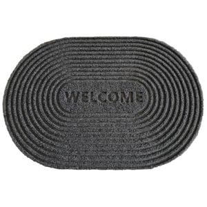 MaxFind 40 x 60cm Charcoal Oval Scraper Doormat