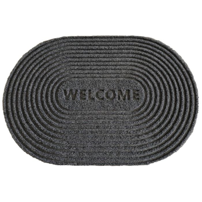MaxFind 40 x 60cm Charcoal Oval Scraper Doormat