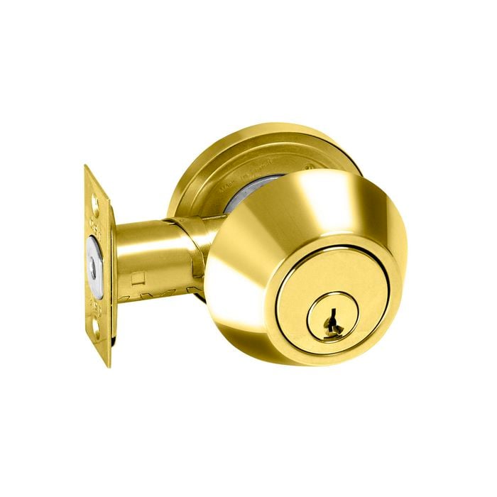 Delf Polished Brass Double Cylinder Heavy Duty Deadbolt