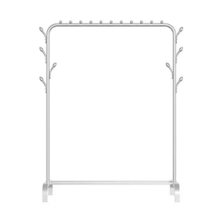 White Heavy Duty Clothes Rail Rack Hanging Garment Display Stand Shoe Storage Shelf