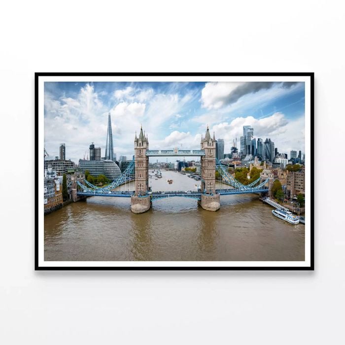 Tower Bridge in Thames River UK  Print 100% Australian Made 120x90cm  (Poster)