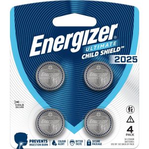 Energizer UltimateChild Shield CR2025 Batteries ( Pack), 4 Pack