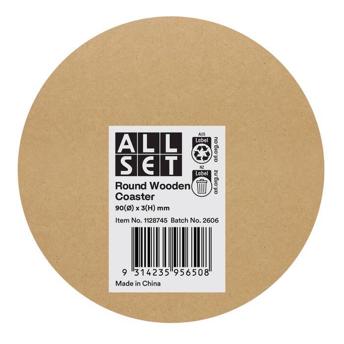 All Set 9cm Round Coaster