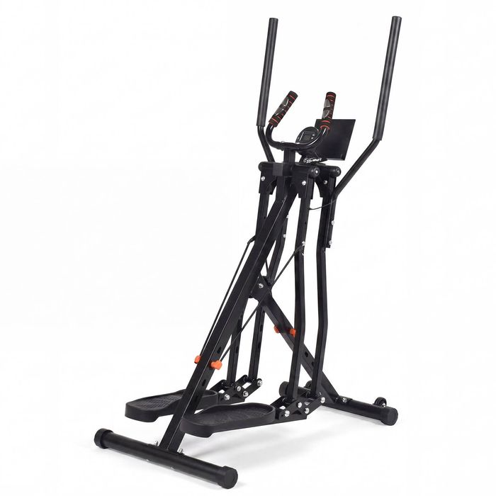 Advwin Foldable Air Walker Exercise Machine, Adjustable Resistance, Full-body Low-impact Cardio Workout With Heart Rate Monitor,