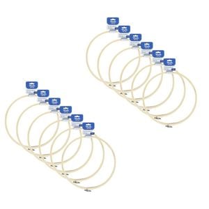 12pk Malli Sewing Round Wooden Embroidery/cross Stitch Fabric Hoop 25cm Brown