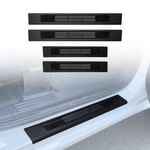 AUSGO Black ABS Door Sill Protector for Volkswagen Amarok Next-Gen NF Dual Cab 2023-Onwards Scuff Plate Cover