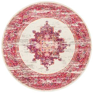 Garden 211 Off White 240x240cm - Large Round Transitional Pet Friendly Indoor Rug