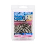 Zenith 8G x 25mm Stainless Steel Pan Head Sheet Metal Screws - 100 Pack