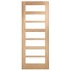 Corinthian Moda Clear Glass White Oak Internal Door AMODG11 - 720mm x 2340mm x 35mm