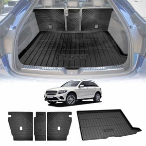 3D All Weather Boot Liner Back Seat Protector Combo for Mercedes-Benz GLC Class 2015-2022