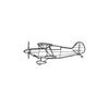 Ignite Laser Aviat Pitts S-2B - Classic Aerobatic Biplane Silhouette Metal Wall Art Rustic Metal 15.7 inch - 40 cm