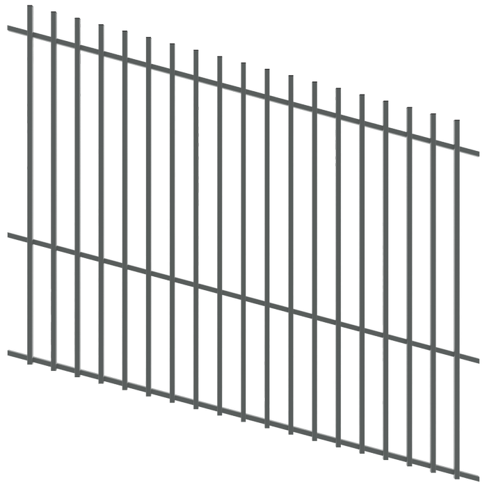 ProtectorAl 1201 - 2400 x 1800mm Monument Raked Up to 15º Batten Pool Fence Panel