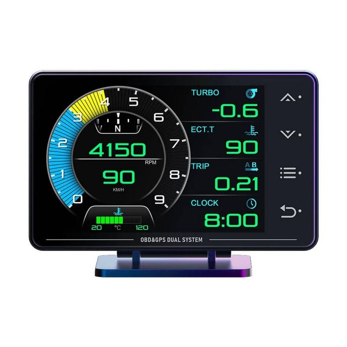 NNEOBA XS HUDGauge Multi-Function OBD+GPS Car Instrument Black
