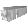 Build-A-Shed 1.2 x 5.2 x 2.0m Skillion Single Sliding Side Door Shed - Zinc