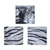 Just Home Set of 3 Printed Blue Eyes Stripes Tiger Wall Canvas