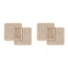 4pc Nord Deco Wooden Coaster Kitchen Table Decor Set Small Birds 10x10x0.3cm