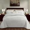Bloomington 100% Cotton Coverlet Set Floral White Queen