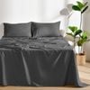 Dreamaker Linen Cotton Sheet Set Charcoal - Single Bed