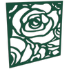 ProtectorAl 300-1200w x 300-1200h Dark Green/Gloss White Roses Unframed Composite Deco Panel
