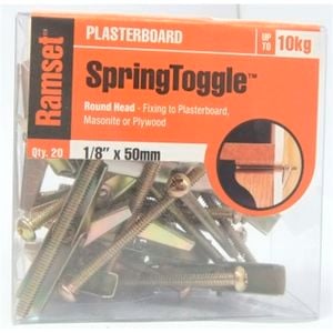 Ramset Spring Toggle Round 1/8" x 50mm 20pk
