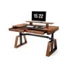 Eureka TX63 Trapezoid-Leg Two-Drawer Electric Standing Desk - Walnut *1PC/2CTNS