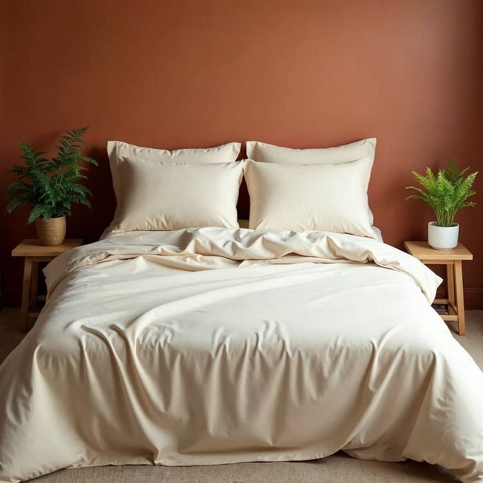 Royal Comfort Bamboo Blended Sheet & Pillowcase Set 1000tc Ultra Soft Ivory Queen