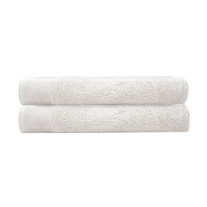 2pc Bambury Ultra soft Elvire Bath Sheet 2 Pack Ivory Cotton Woven