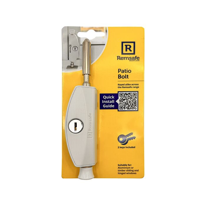 Remsafe White Window/Door Patio Bolt