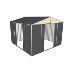 Build-a-Shed 3.0 x 3.0 x 2.3m Dual Double Sliding Door Shed - Grey