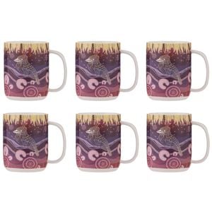 6PK Ashdene Spirit Land Kookaburra Kitchen New Bone China Drinking Mug 400ml