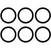 6pc EFM Halo Adhesive Ring For MagSafe Compatibility Black