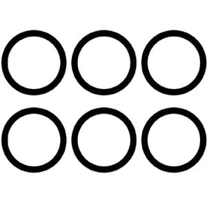 6pc EFM Halo Adhesive Ring For MagSafe Compatibility Black