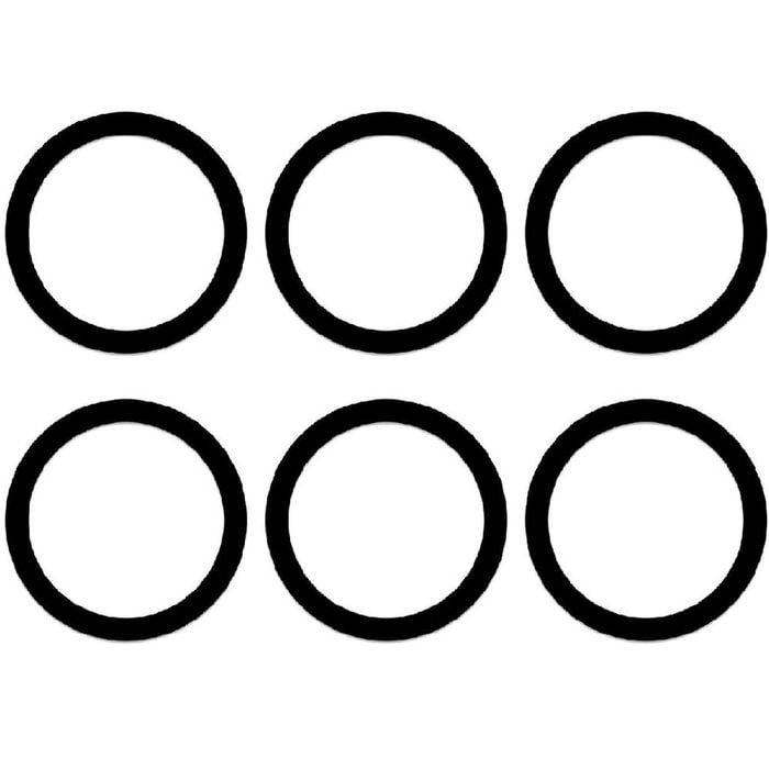 6pc EFM Halo Adhesive Ring For MagSafe Compatibility Black