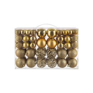 Catzon 100 Pcs Christmas Ball Ornaments Set-Gold