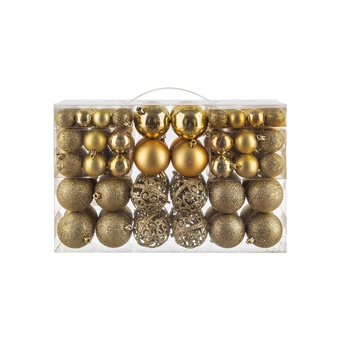 Catzon 100 Pcs Christmas Ball Ornaments Set-Gold