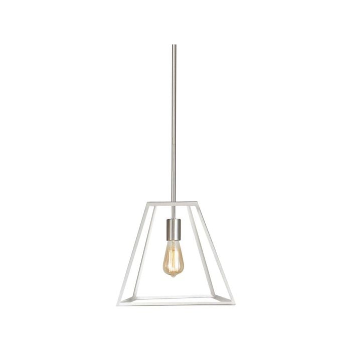 Oriel Lighting Southport.30 Single Urban Retro 30cm Pendant Light - Brushed Chrome 30cm