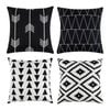 Catzon 4 Pcs Modern Throw Pillow Covers Geometric Flower Pattern for Couch