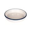 Urban Style Enamelware 24cm/2L Round Bowl w/ Blue Rim - White