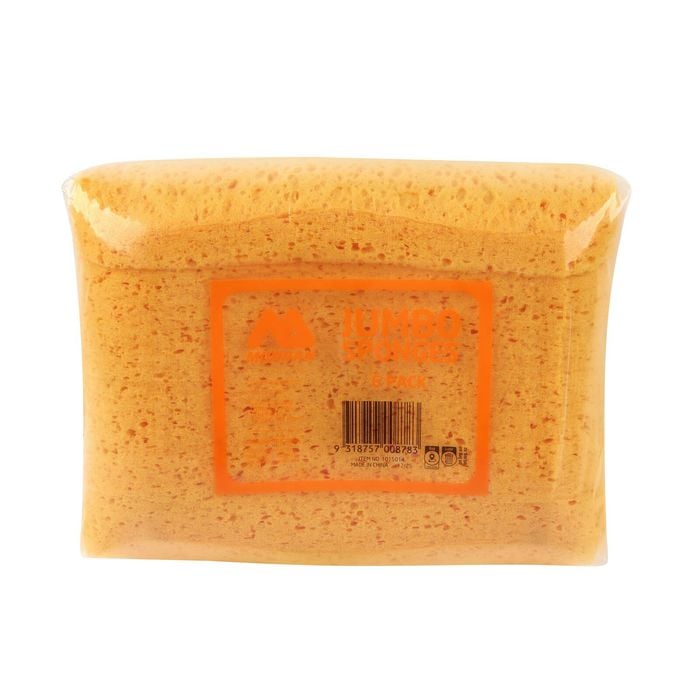 Morgan 23 x 12 x 5cm Yellow Jumbo Sponges - 6 Pack