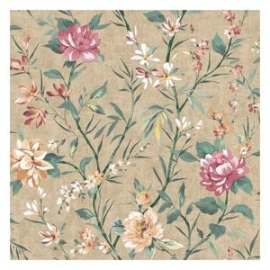Sazanka Taupe Floral Wallpaper 10.05m x 53cm